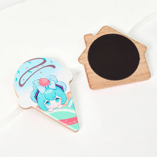 Customized cartoon wooden relief refrigerator stickers