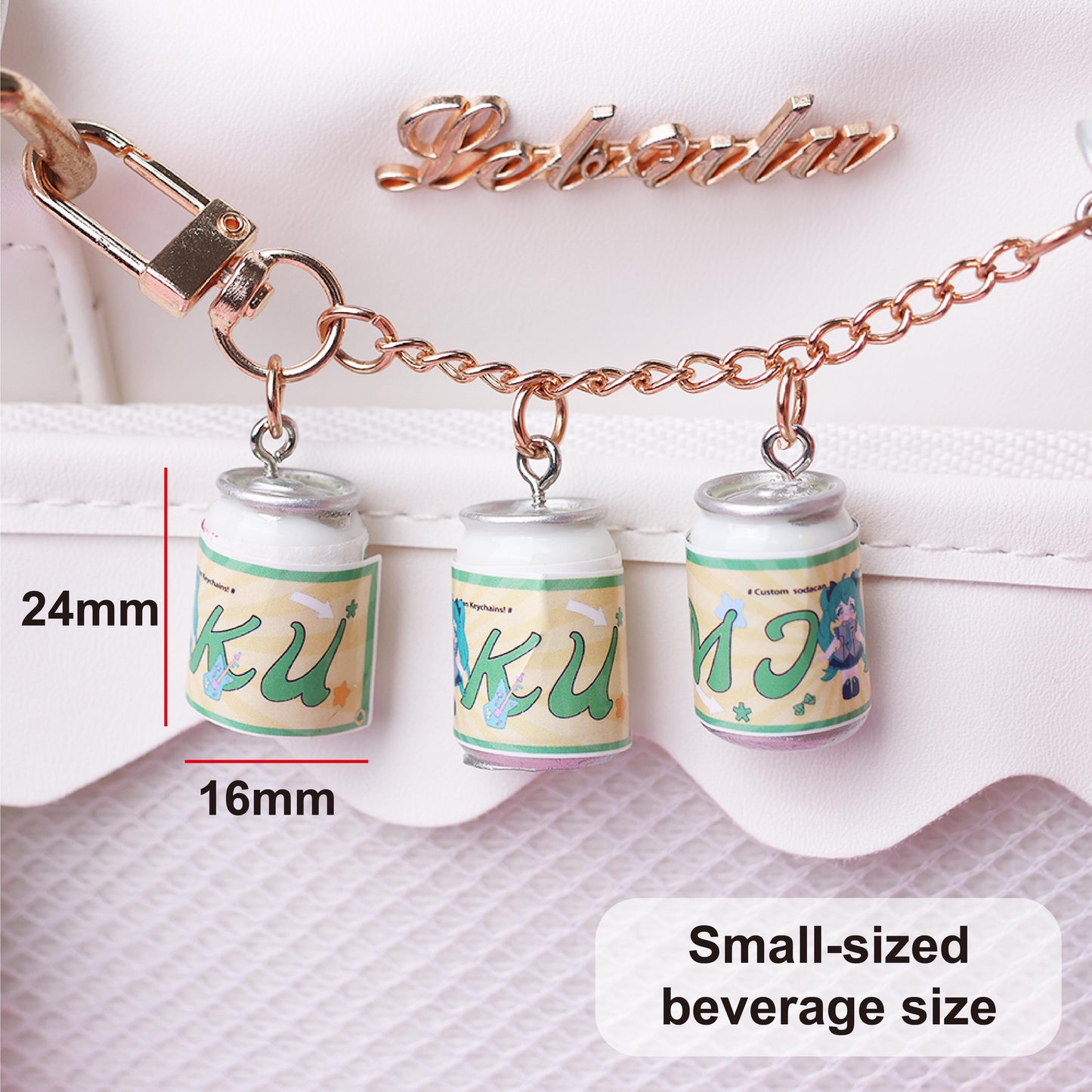 Custom drink can keychain