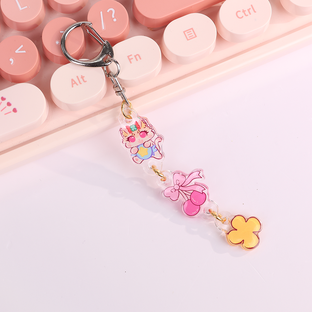 Custom Acrylic glue-on keychain