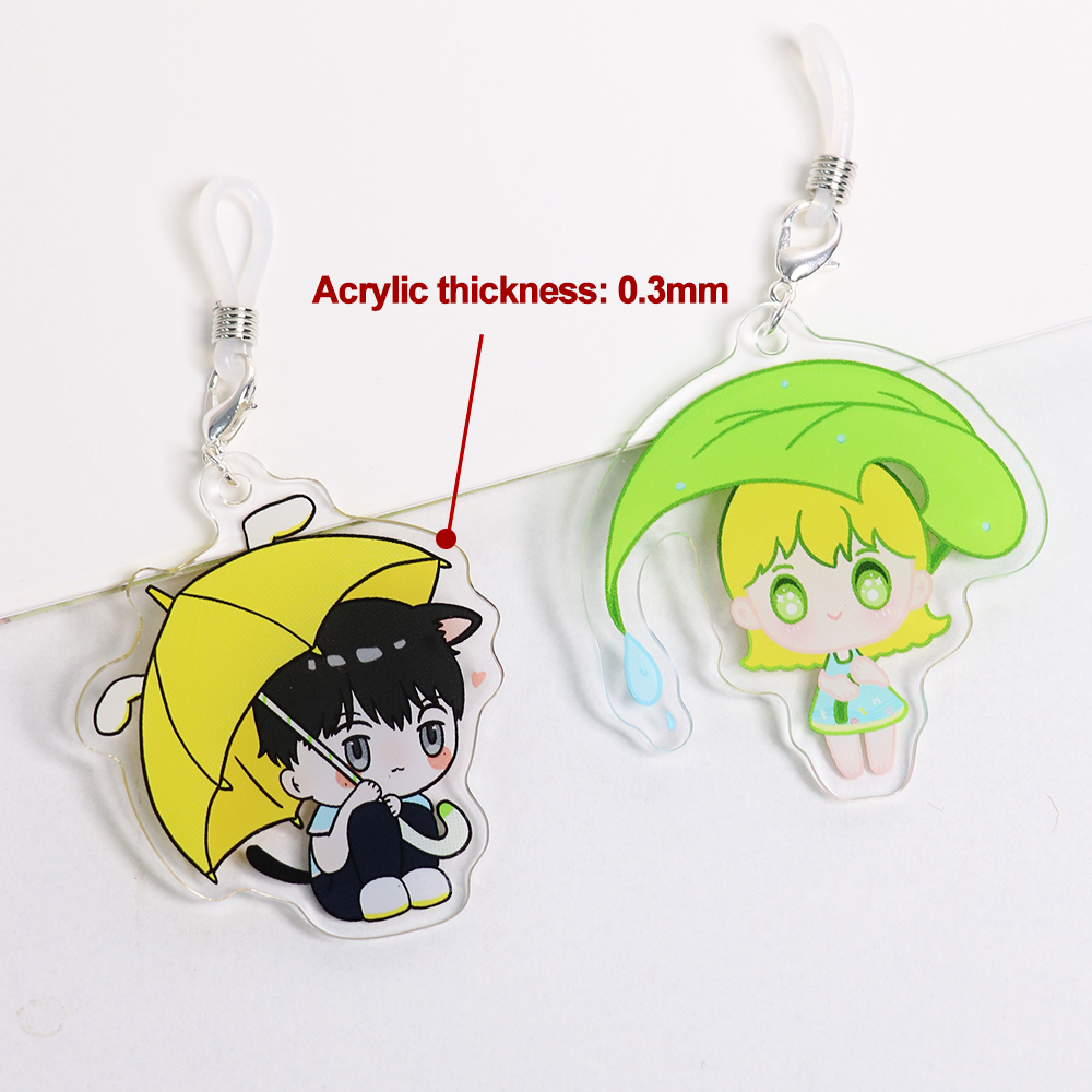 Custom Acrylic umbrella hanging keychain