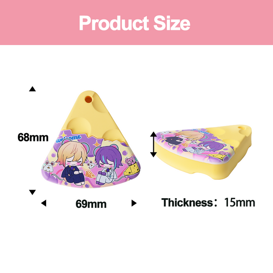 Custom Rubber cheese keychain