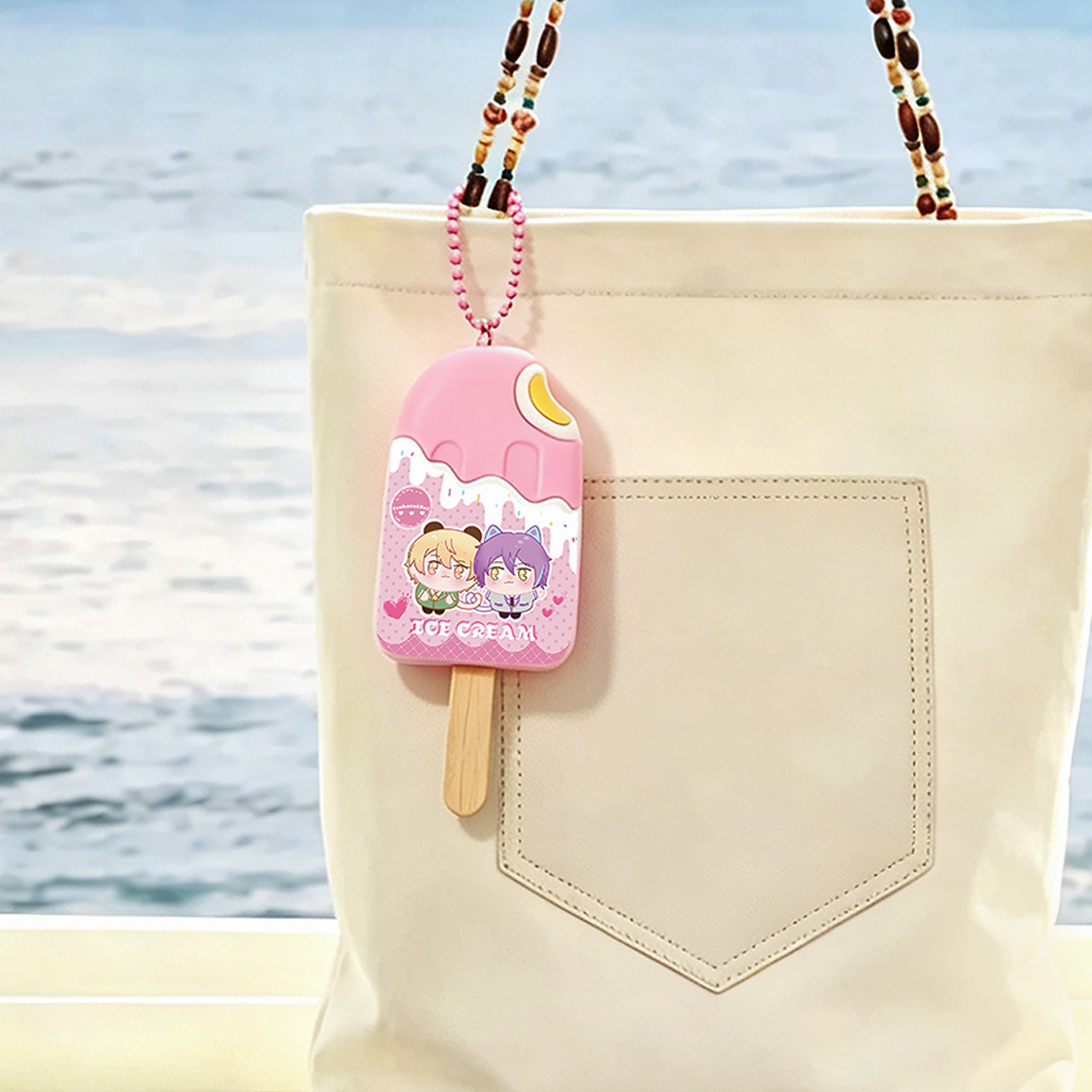 Custom pvc ice cream keychain