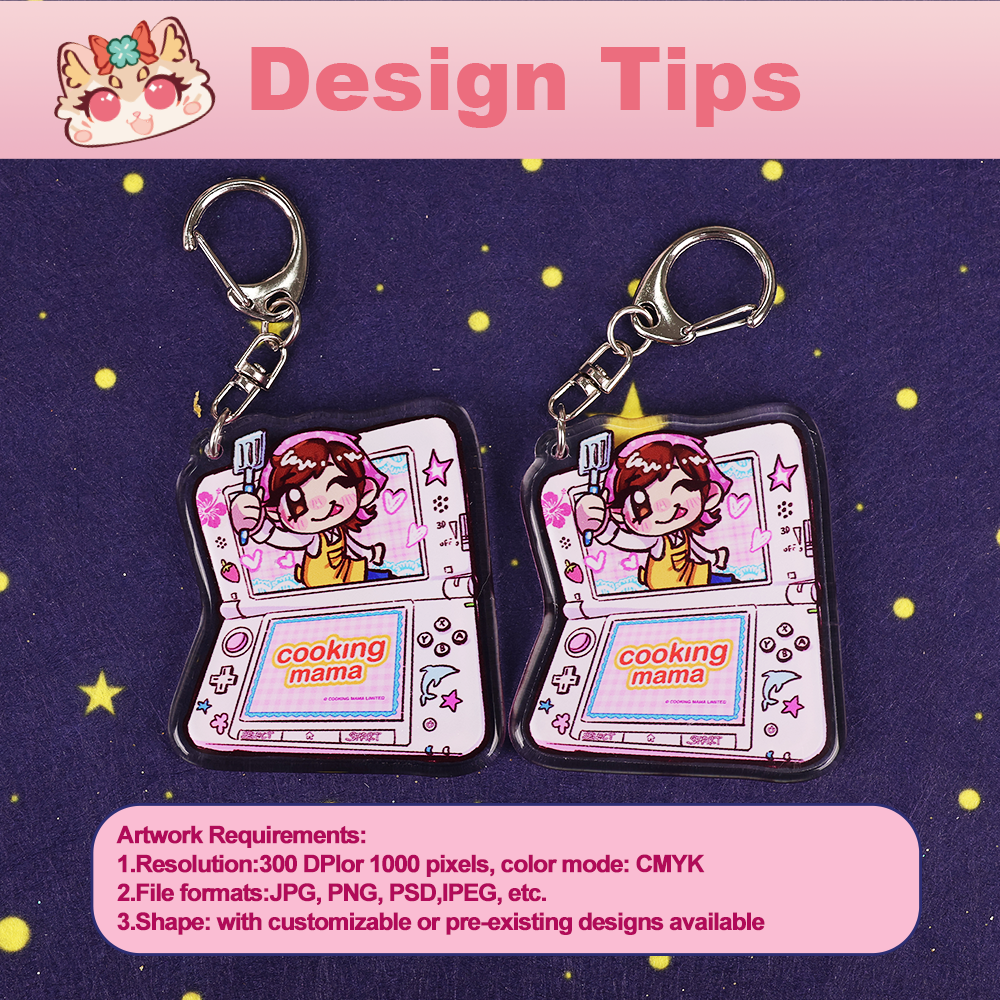 Custom Acrylic Imitation Epoxy Keychain