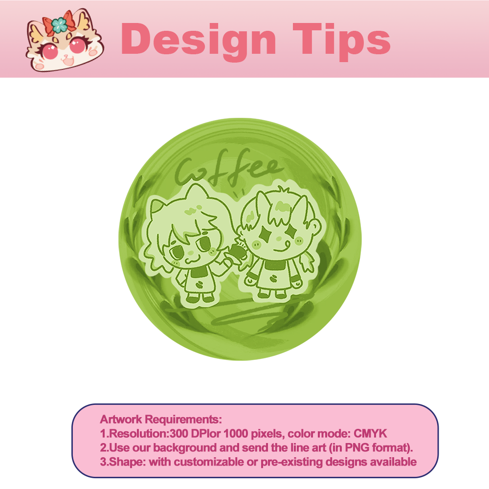 Custom Plush badge coffee cup