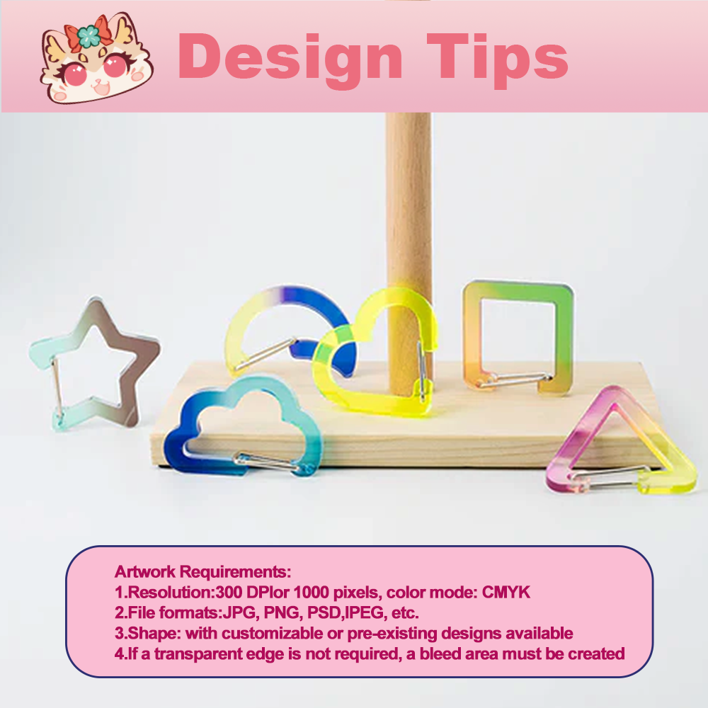 Mosquetón acrílico personalizado