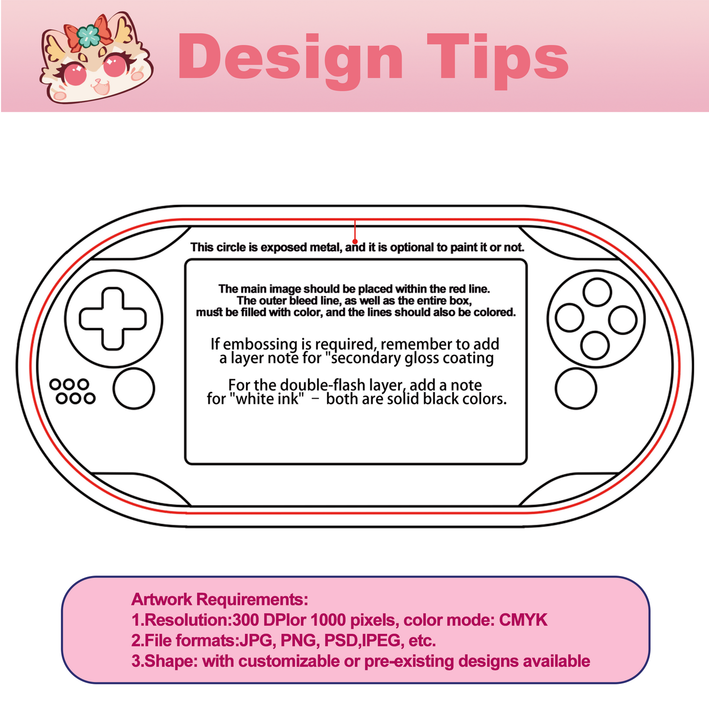 Custom Game console-shaped badge