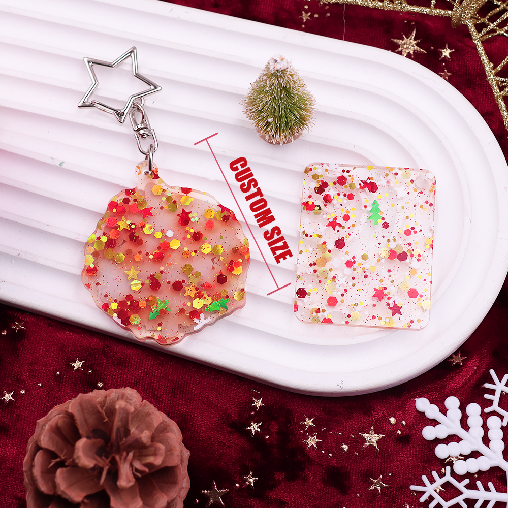 Custom Christmas-themed acrylic sheet