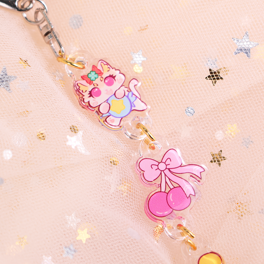 Custom Acrylic glue-on keychain