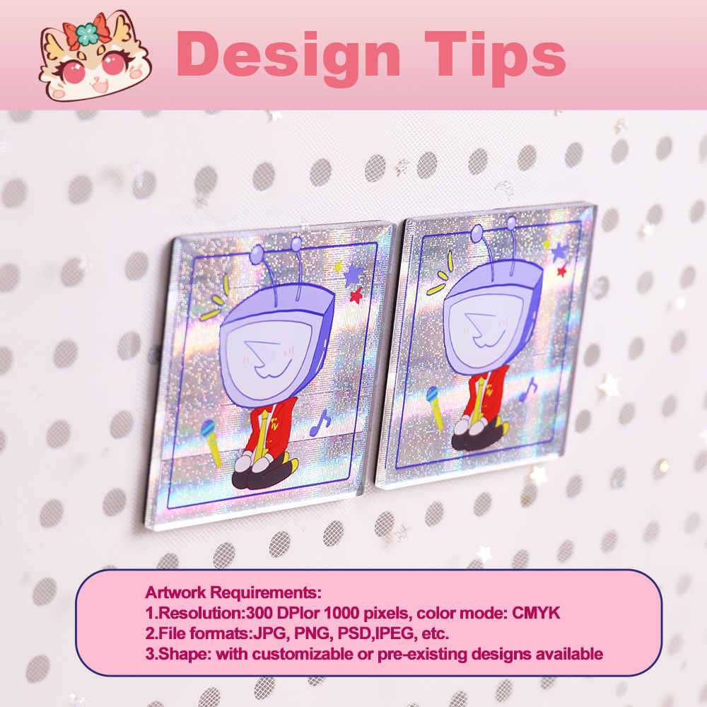 Custom Acrylic double flash refrigerator sticker