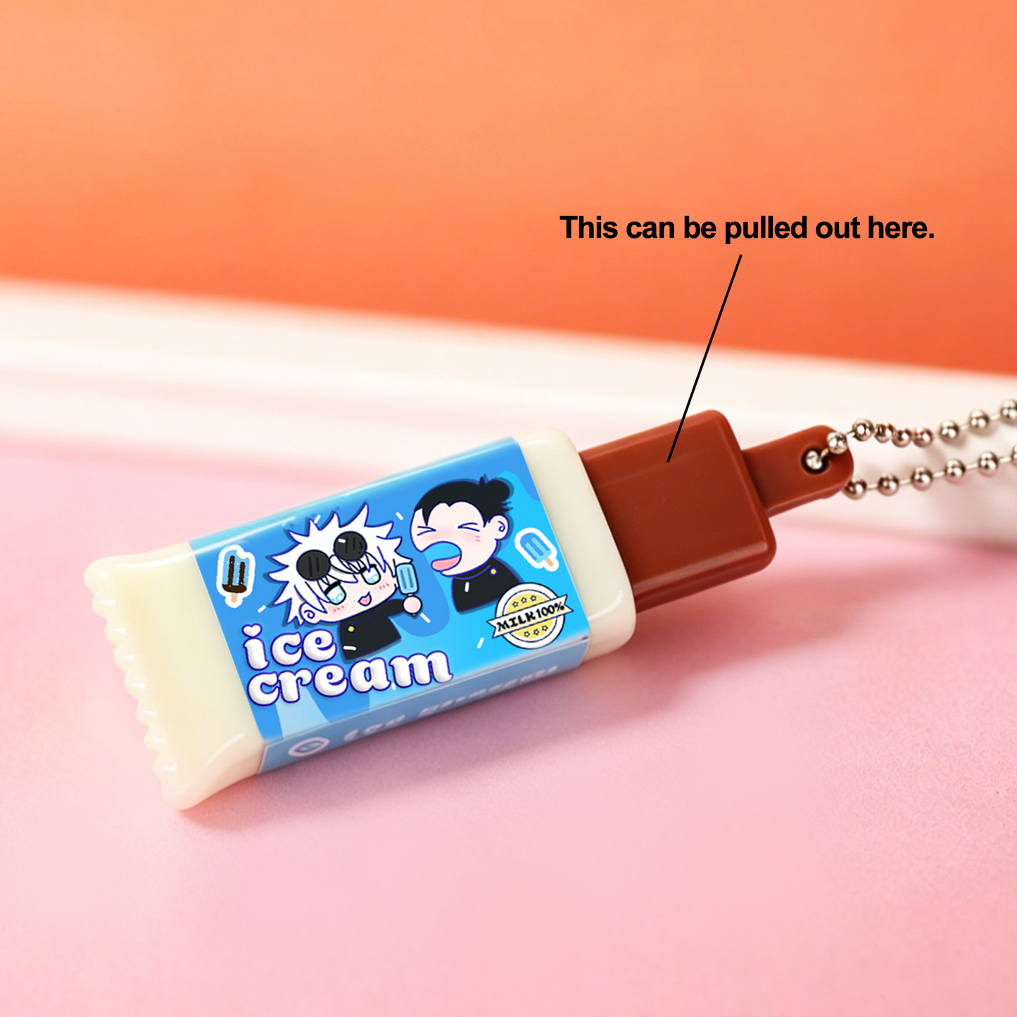 Custom Popsicle Pull-Out keychain