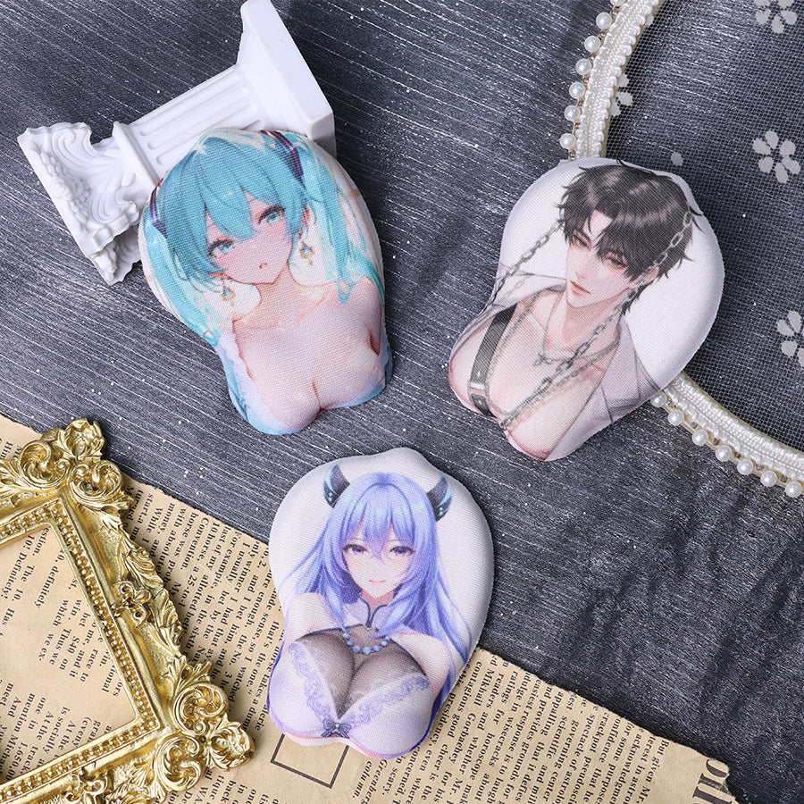 Custom mini 3D mouse pad keychain
