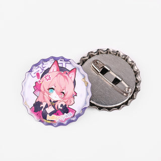Custom Beer Bottle Button Badge