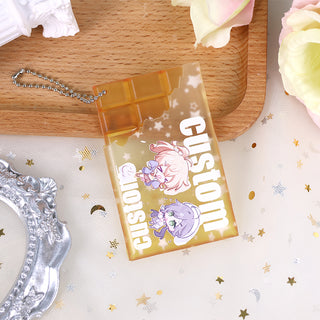 Custom Transparent chocolate keychain(Large)