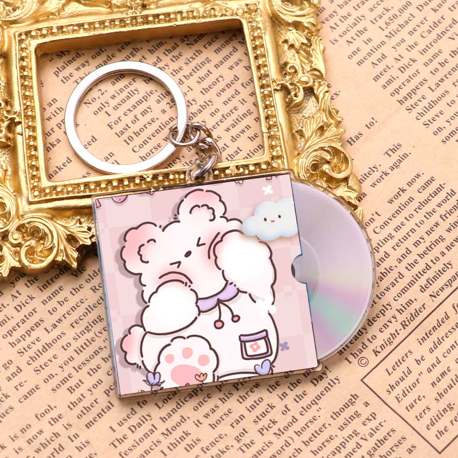 Custom Acrylic CD disc set keychain | Keychain |… – LOLLIPOPINS
