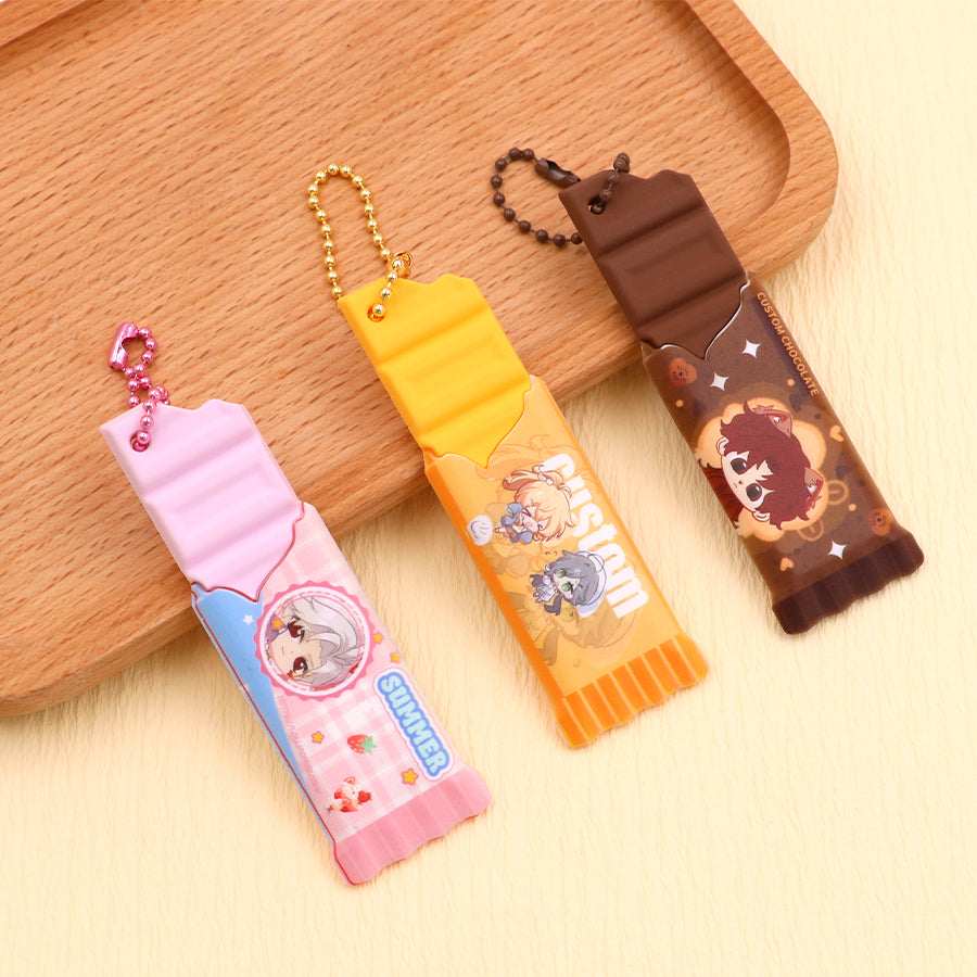 Custom soft chocolate keychain