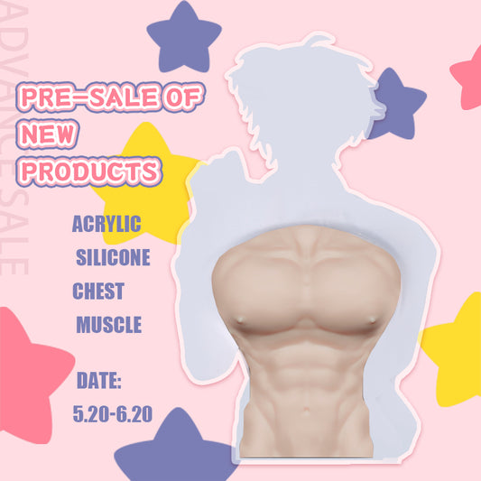 custom Acrylic   silicone  chest  muscle