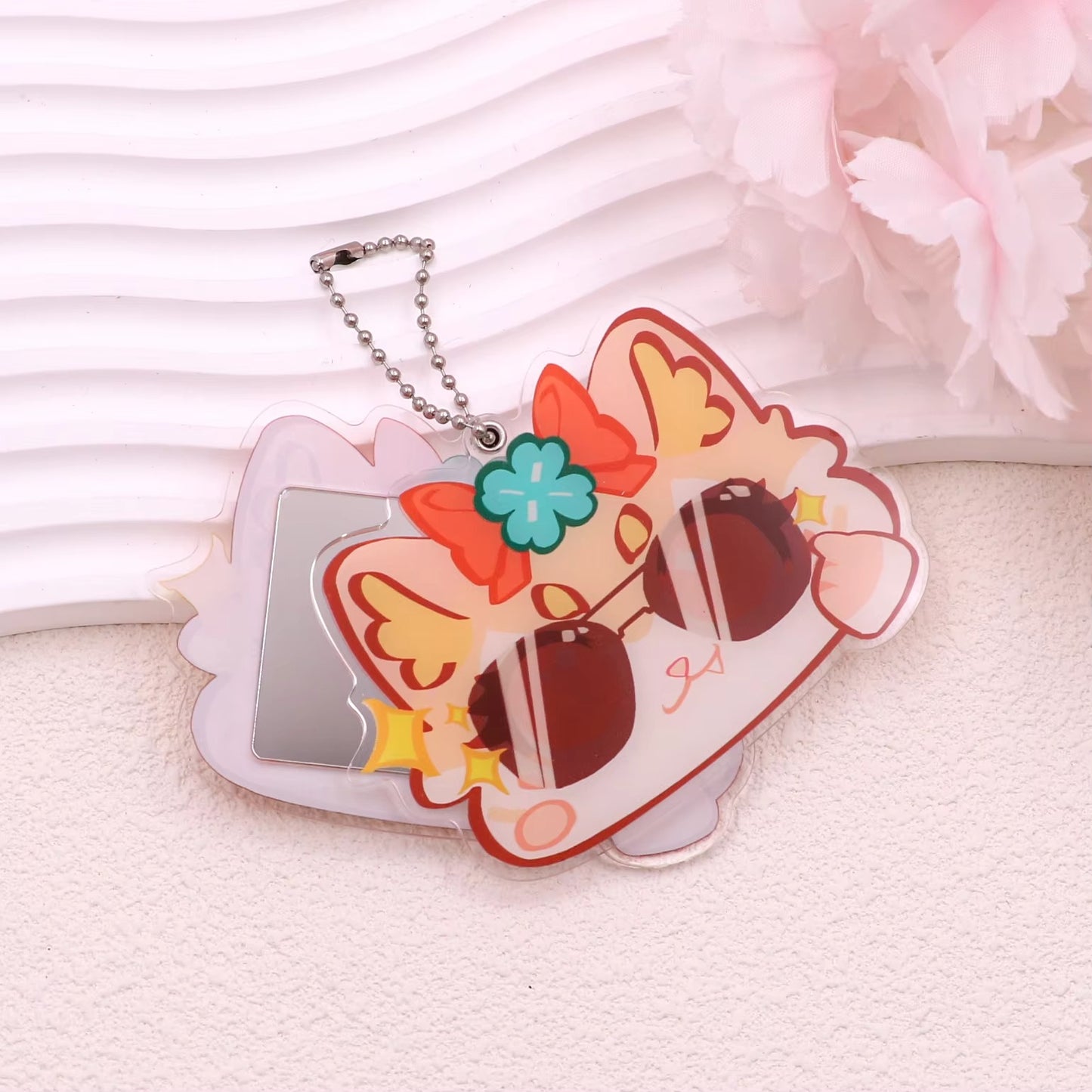 custom acrylic mirror keychain