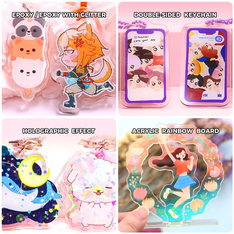 Acrylic wall hanging keychain