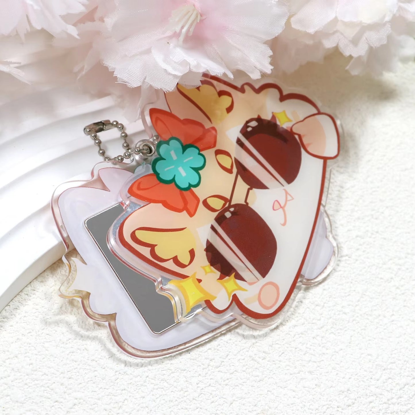 custom acrylic mirror keychain