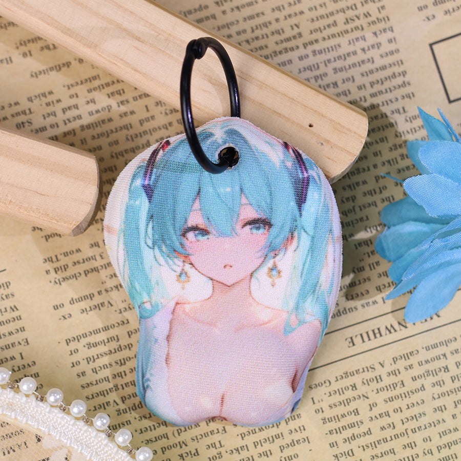 Custom mini 3D mouse pad keychain