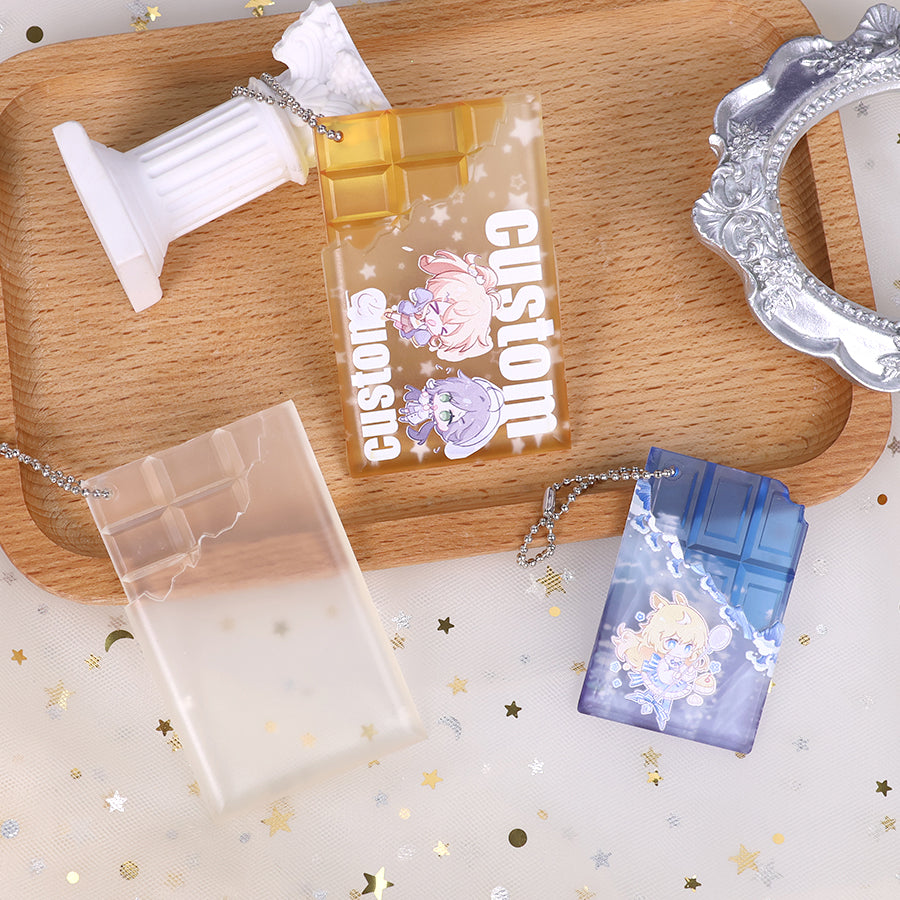 Custom Transparent chocolate keychain