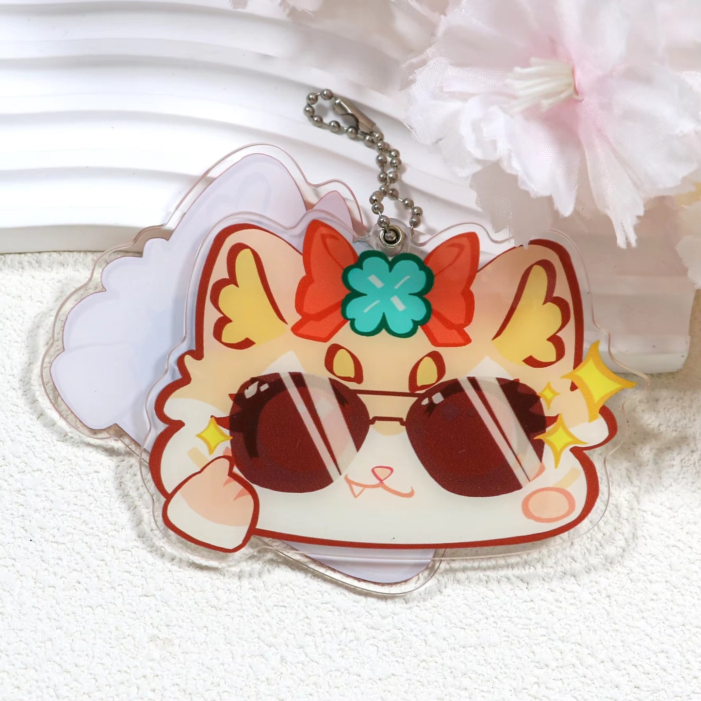 custom acrylic mirror keychain