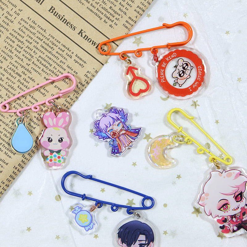 cadena de pines de acrílico personalizada