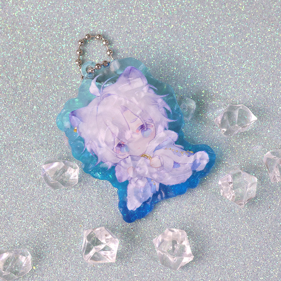 Custom Water ripple acrylic keychain