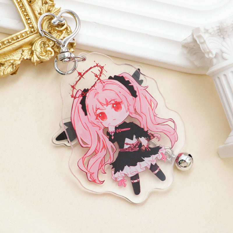 Custom Pulling Type Acrylic Keychain