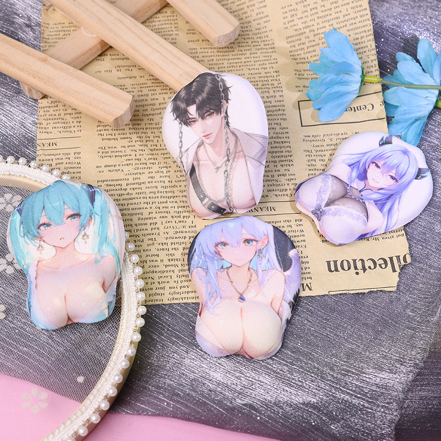 Custom mini 3D mouse pad keychain
