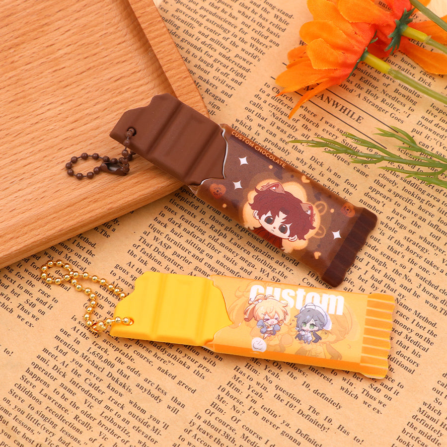 Custom soft chocolate keychain