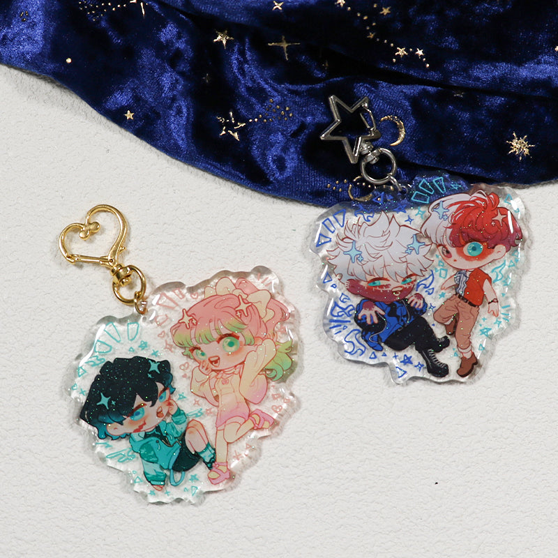 custom epoxy acrylic keychain