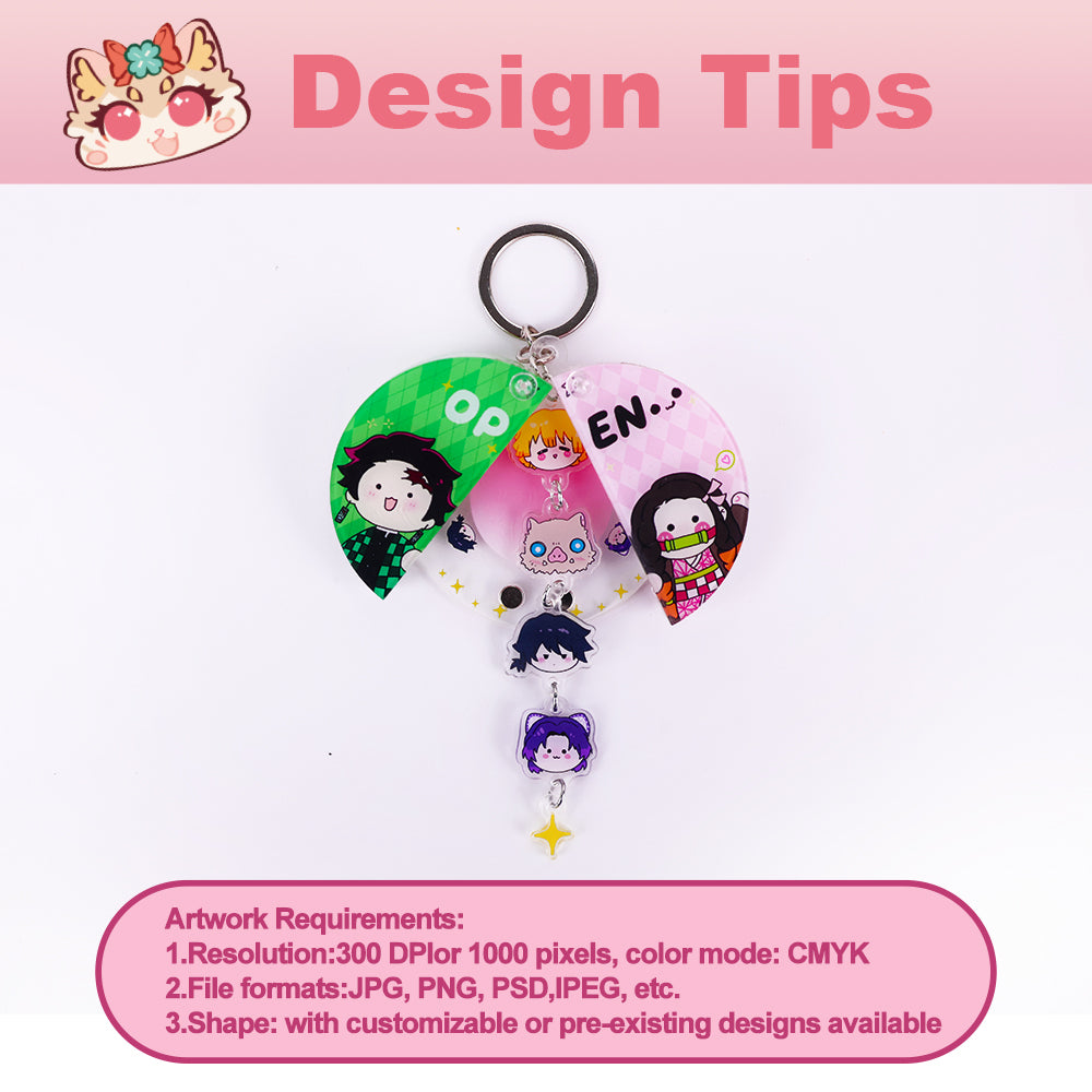 Custom Retractable Acrylic Charm