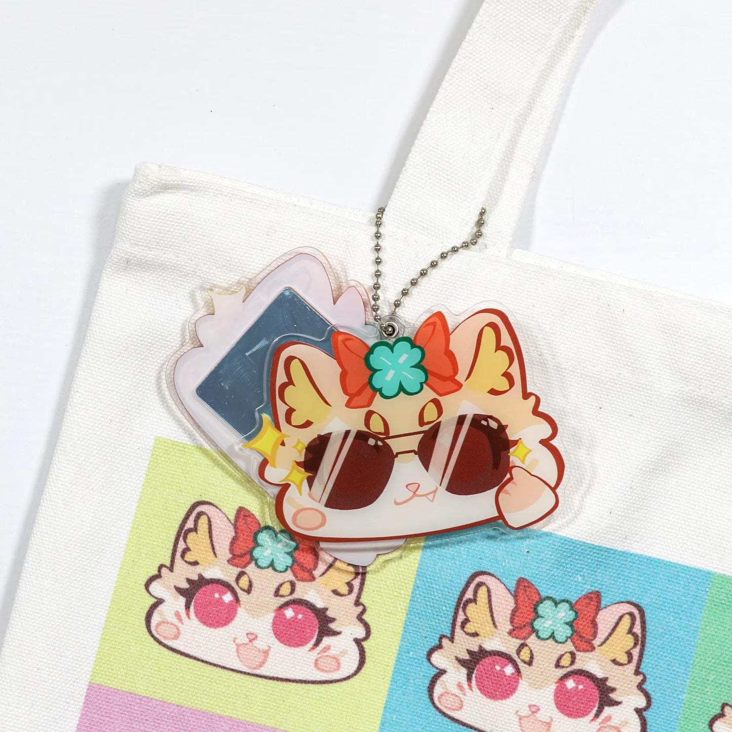 custom acrylic mirror keychain