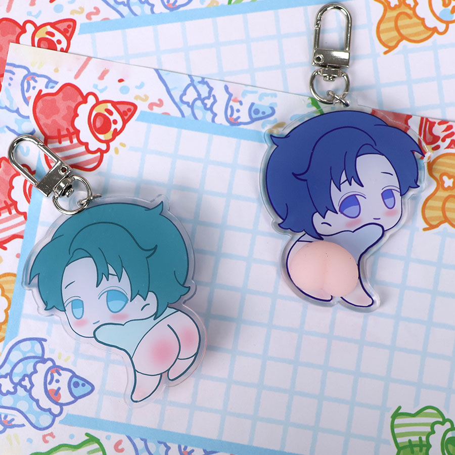 Custom Acrylic butt keychain