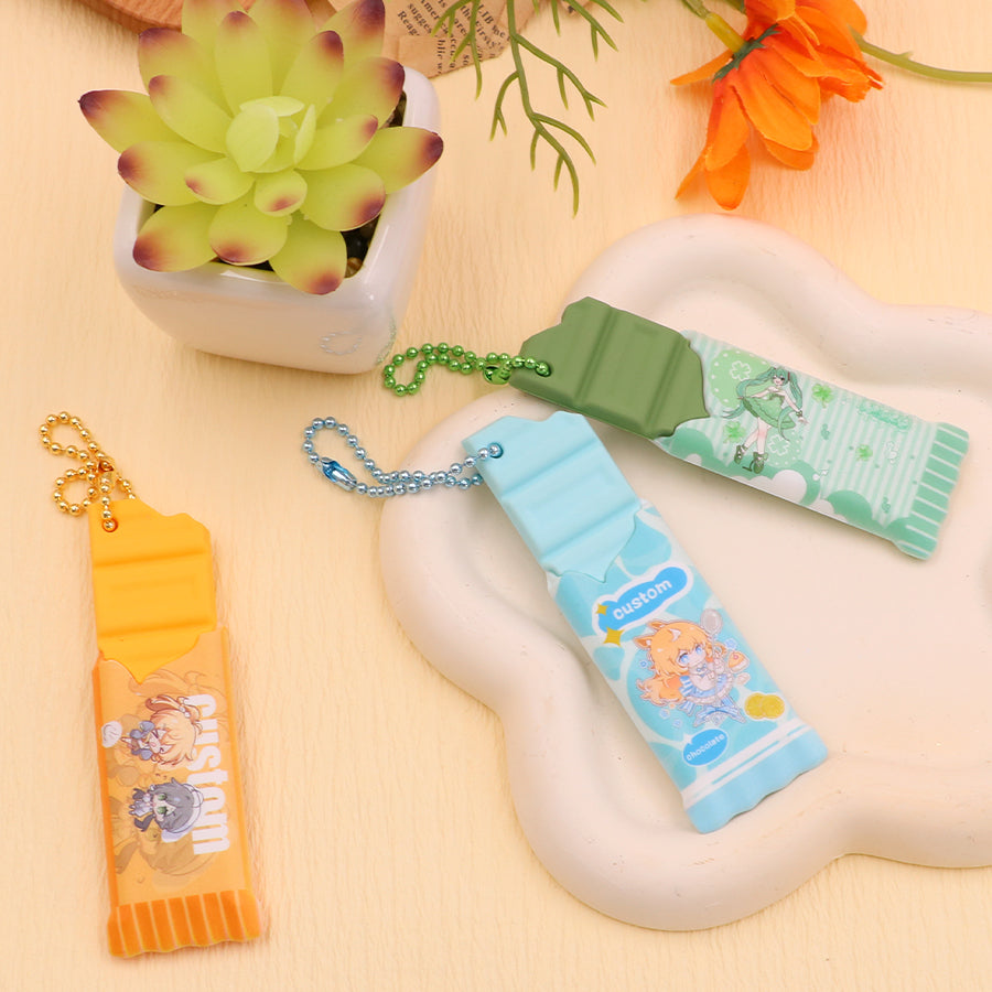 Custom soft chocolate keychain