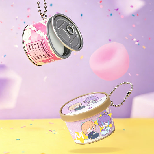 Custom Ice cream/can squishy keychain