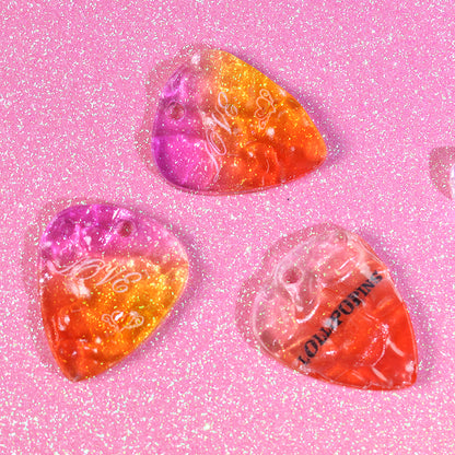 Custom guitar pick keychain
