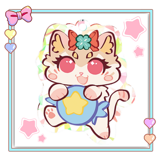 Custom Epoxy Holographic Keychain