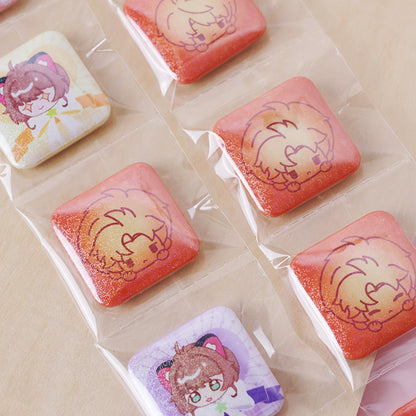 Custom Tearable imitation candy bag badge