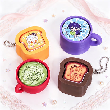 Custom Toast/Cup clicker Fidget keychain