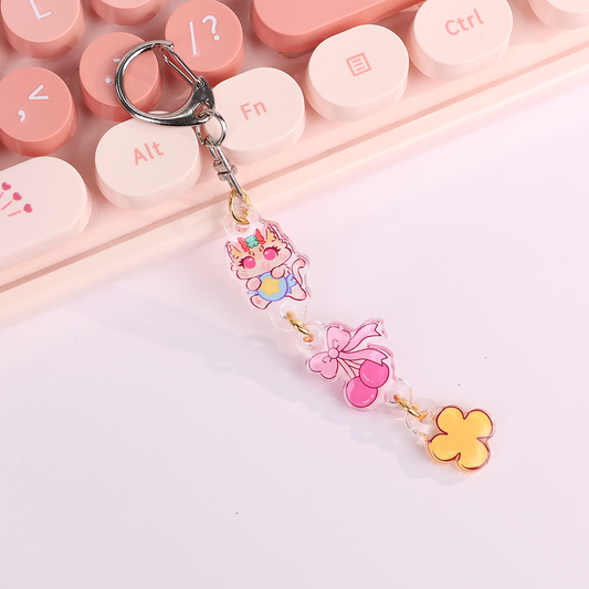 Custom  Acrylic glue-on keychain