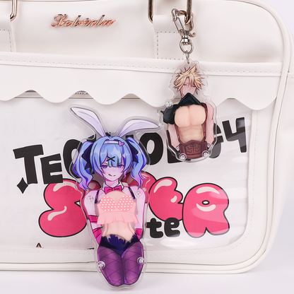 Custom Acrylic silicone muscle keychain