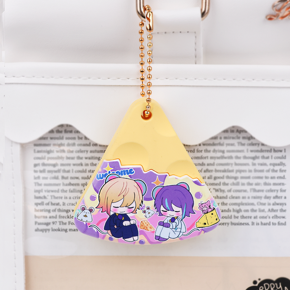 Custom Rubber cheese keychain