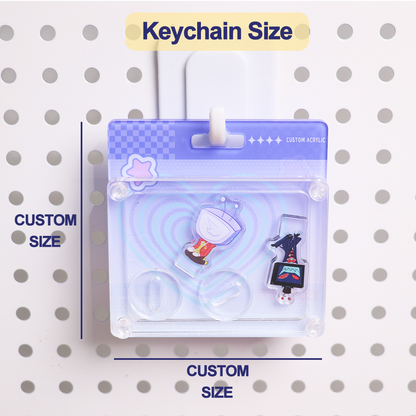 Custom Acrylic replaceable lenticular card charm