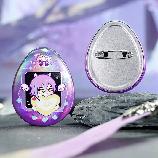 Custom Egg-shaped badge