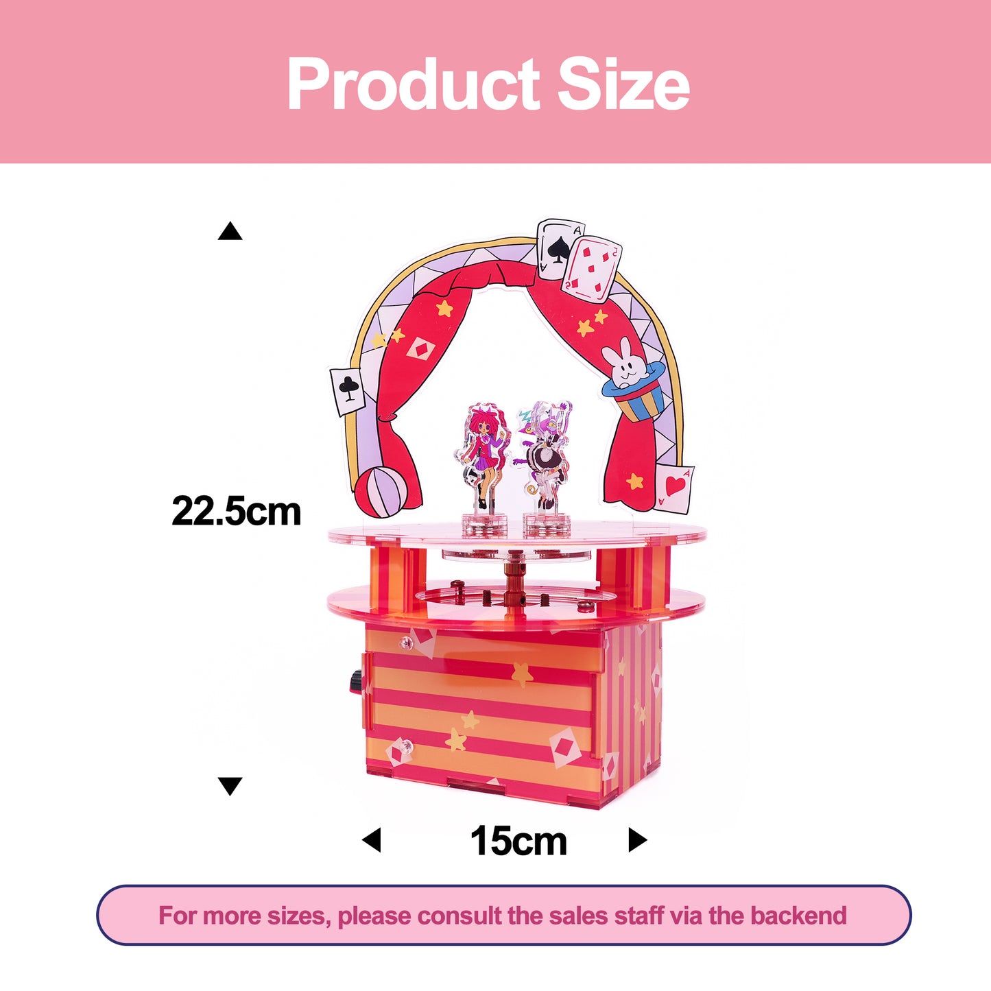Custom Acrylic Maglev Spinning Stage