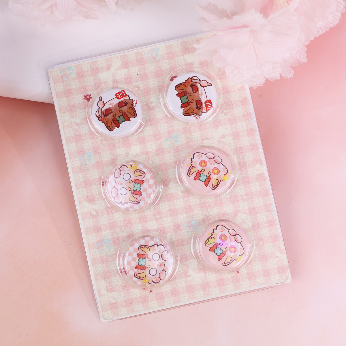Custom Paper Card  Pill Button Pin