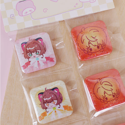Custom Tearable imitation candy bag badge