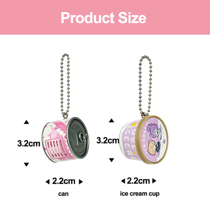 Custom Ice cream/can squishy keychain